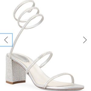 Cleo 85mm Snake-Wrap Block-Heel Sandals